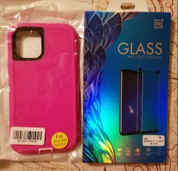 Iphone 11 Pro Otterbox Case & Glass new Pink & White $25.00.