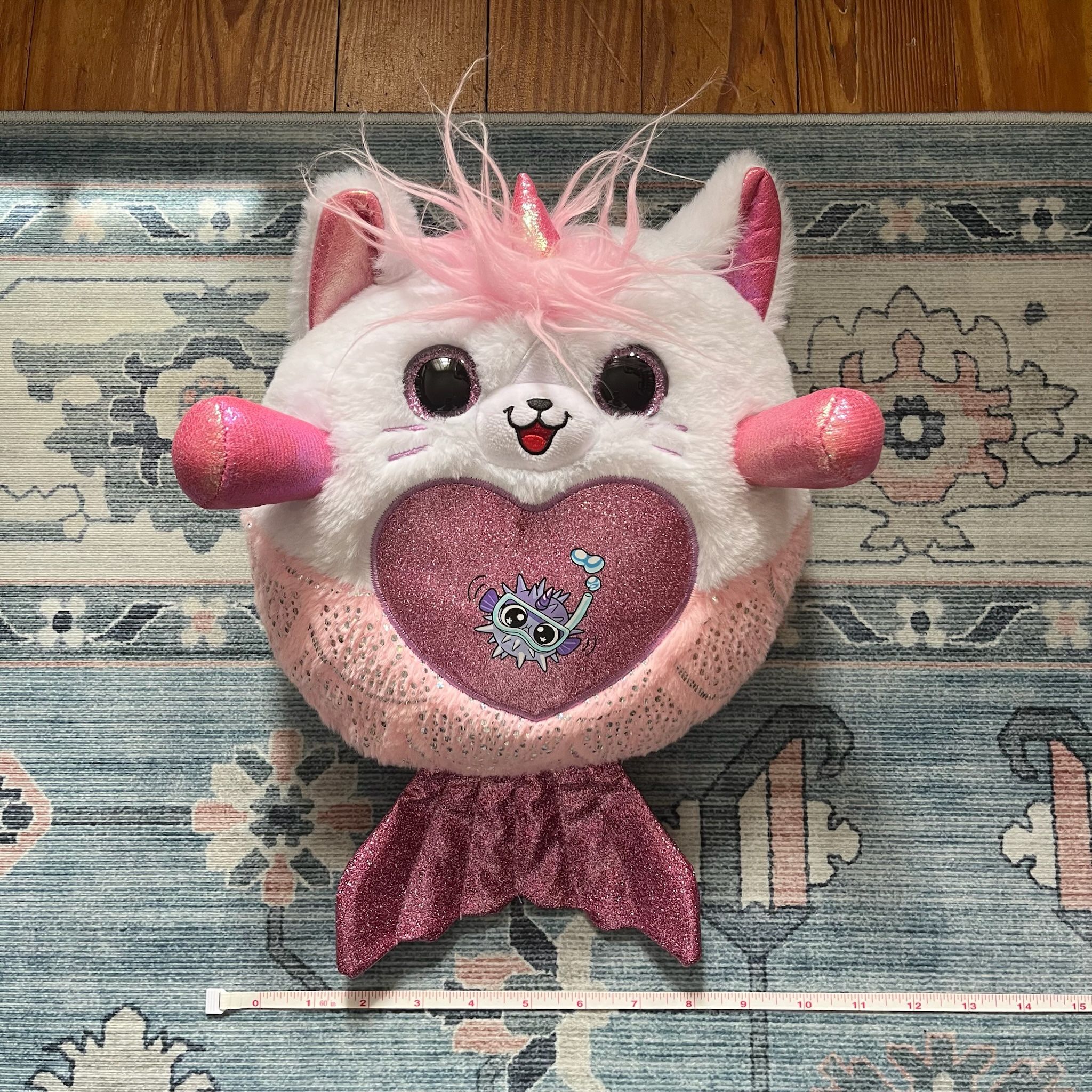 Zuru Rainbocorn Kittycorn Surprise Mermaidcorn Plush White and pink