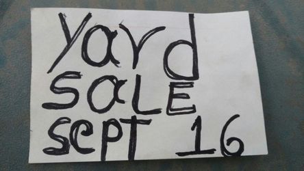 Yard sale today
