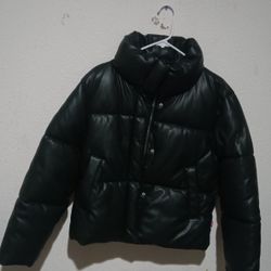 Women's Levi's® Faux-Leather Short Puffer Jacket (Brand New)