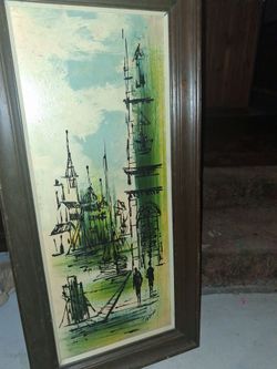 Oil painting signed by tamir
