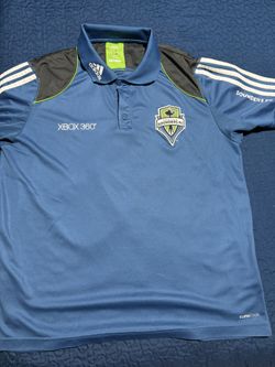 Adidas Seattle Sounders Soccer Polo Shirt Climalite size Medium