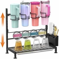 Water bottle tumbler 40oz metal rack dry & organizer