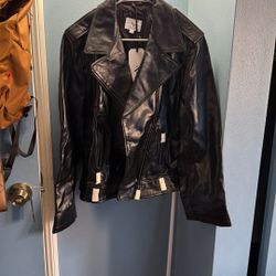Janie Bryant Black 18 Faux Leather Jacket