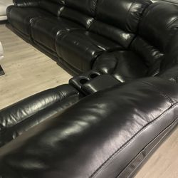 SECTIONAL GENUINE LEATHER RECLINER ELECTRIC .. DELIVERY SERVICE AVAILABLE ✅🚛