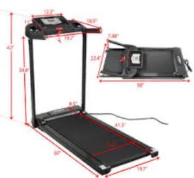 Folding Electric Treadmill with Display Console