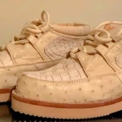 Sefeni ostrich cayman exotic shoes