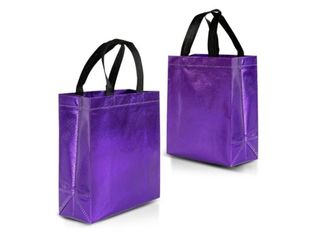 Purple Gift Bags Set of 12 Shiny Purple Reusable Gift Bags