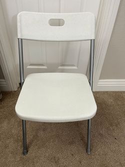 White Plastic Folding Chair
