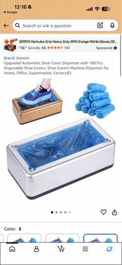 Automatic Shoe Cover Dispenser with Covers