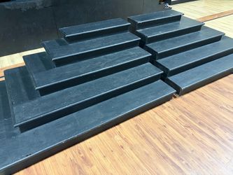 Black Wooden Stage Risers
