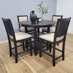 Counter Height Dining Set Table With 4 Chairs