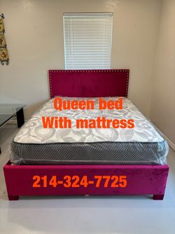 Queen bed with mattress