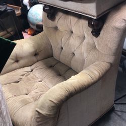 Super comfortable living room chair with ottoman