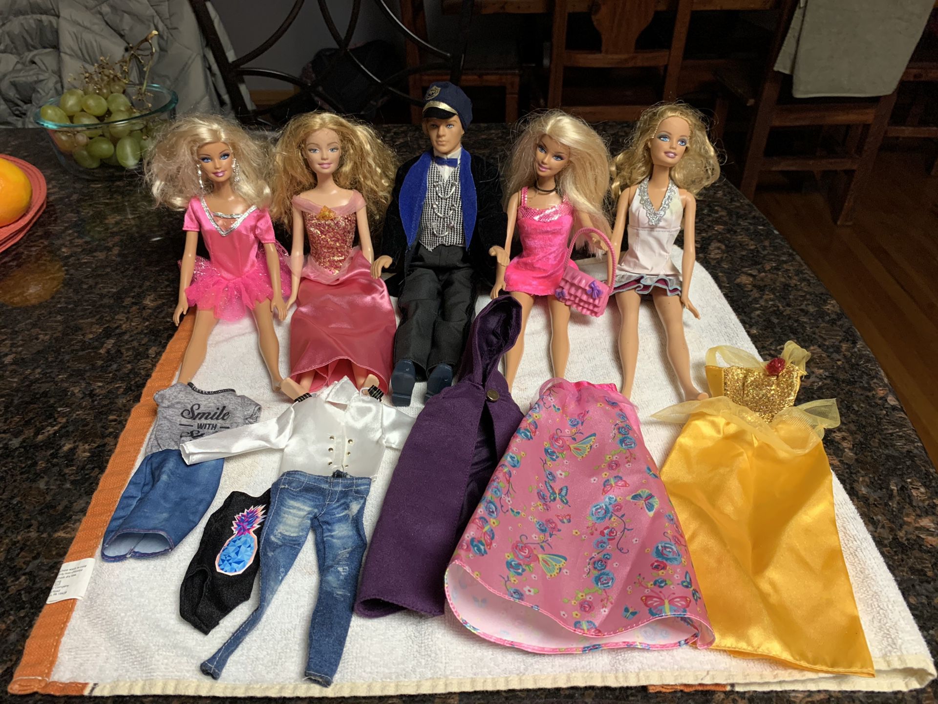 Barbie with outfits