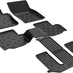 Floor Mats Custom for 2024 Mazda CX90 & CX-90 PHEV (6&7 Passengers Without 2nd Row Console)丨Fits 1st & 2nd & 3rd Row