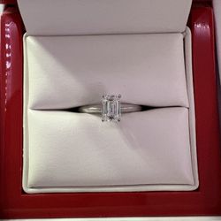 Emerald Cut Diamond Engagement Ring
