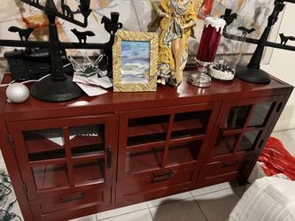Red Console Table