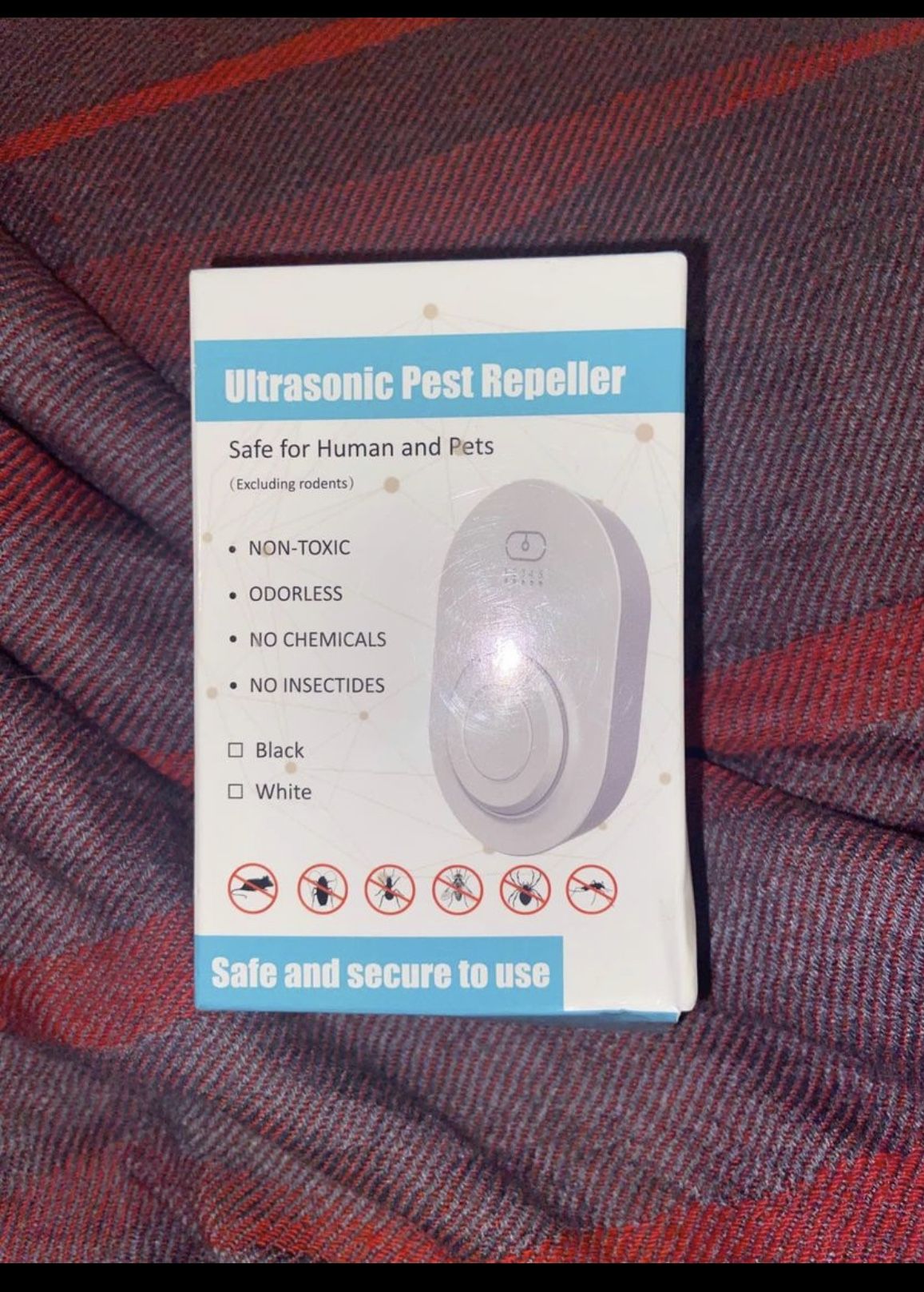 1 Pest Reject Pro Ultrasonic Repeller Home Bed Bug Mites Spider Defender Roaches