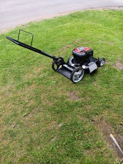 craftsman lawn mower with 22" cut this mower sales with out a bag its a bagless mower runs great