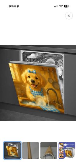 Golden Retriever Puppy Magnetic Dishwasher Cover