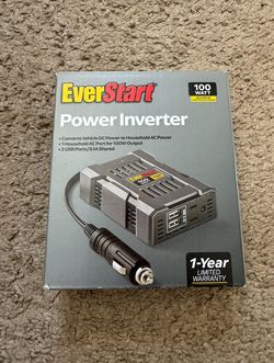 Everstart Power Inverter 100w Continuous for Automotive, LED Indicator
