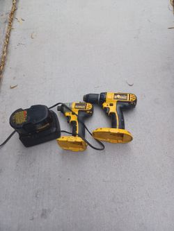 One drill one impact driver battery and charger