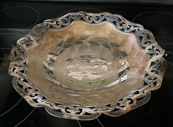 Vintage Silver Plated Decorative Bowl Platter 11 inch