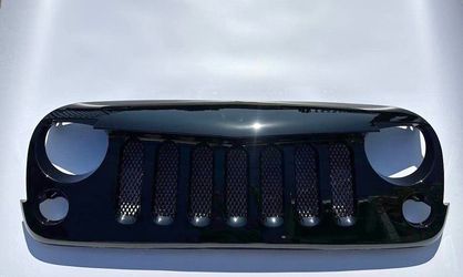 Wrangler front bumper grill glossy black 07-16 Parrilla para wrangler 07-16