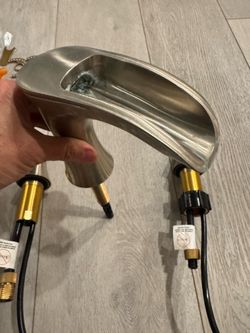 Set Of 2: Pfister Brea 8 in. 2-Handle Waterfall Bathroom Faucets in Brushed Nickel - LIGHTLY USED