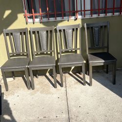 Dining Table Chairs Gray