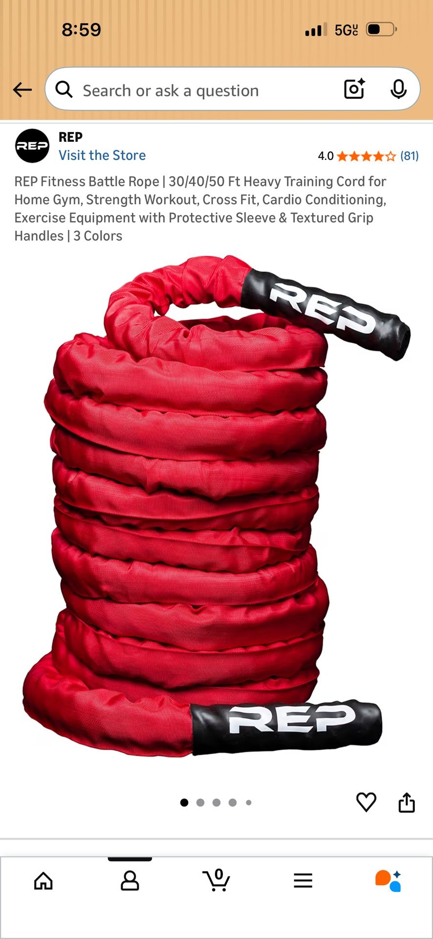 Battle Rope 1.5X50 Ft