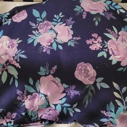 Crib Fitted Purple Flowers Sheet