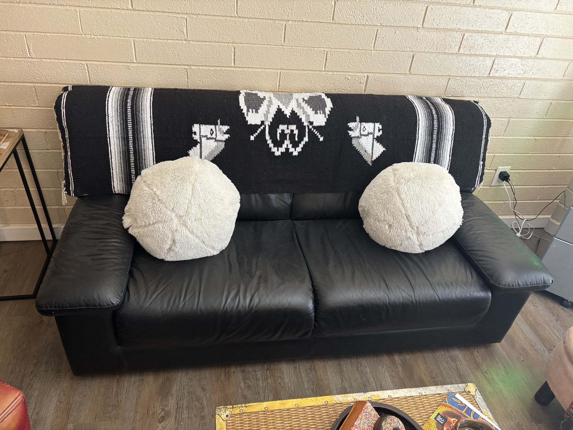 Vintage Pleather Mini Loveseat