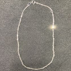 10K WHITE GOLD SINGAPORE ANKLET/BRACELET