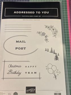 Stampin up Addressed to You Stamp set