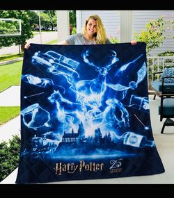 Harry Potter 25 Years of Magic Quilted Blanket
