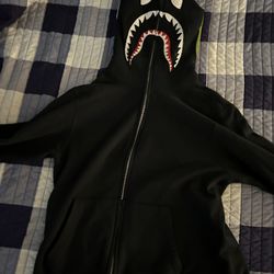 Sz L/ Bape Shark Full Zip Hoodie “Black”