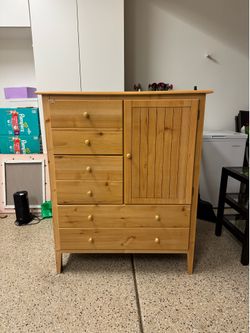 Solid Wood Storage Cabinet / Dresser – 40” W x 20” D x 48” H