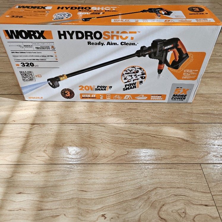Worx Hydroshot 20V Max Lithium Portable Power Cleaner, model WG625.9