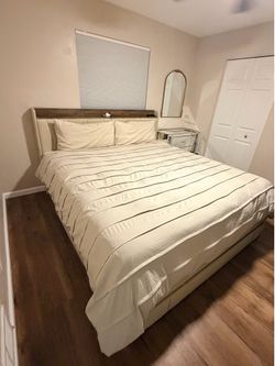 King bed frame w/ storage