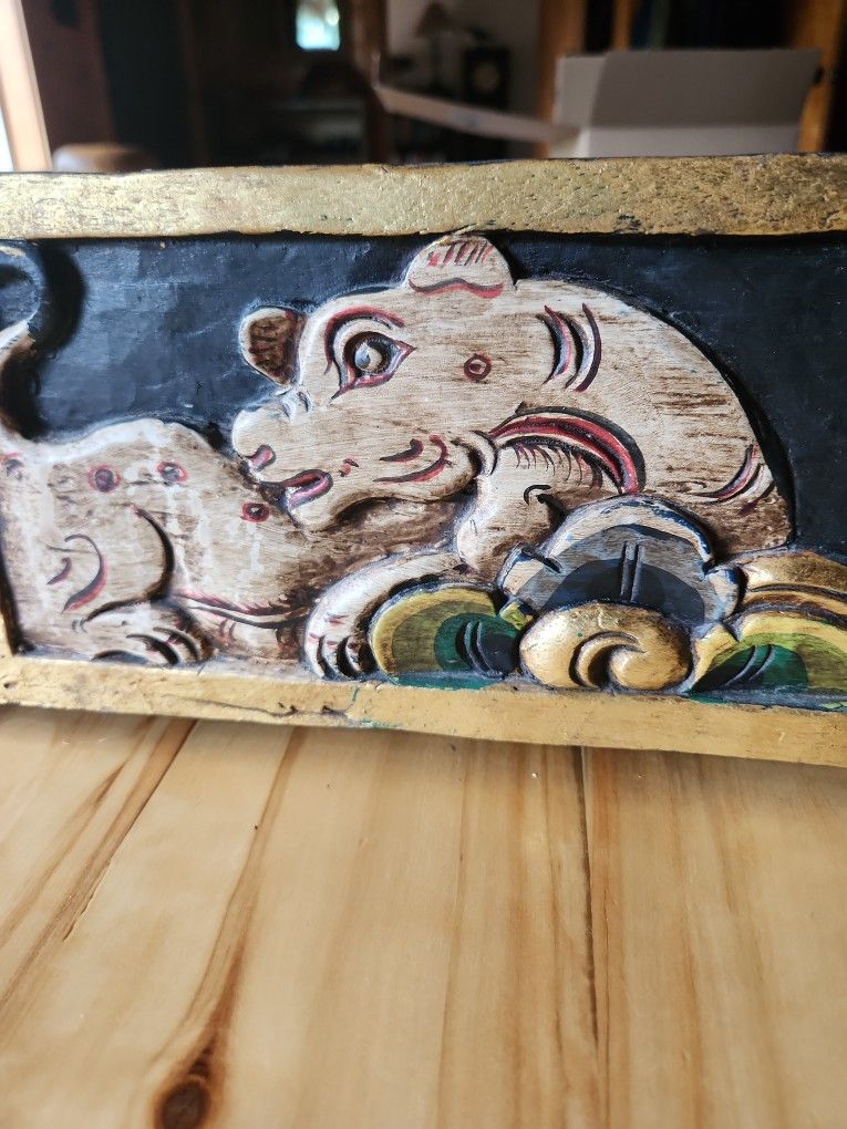 Handcarved Wooden Box