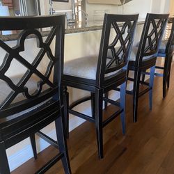 Havertys Jameson Bar Height Bar Stool. 4 Total