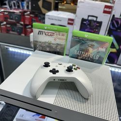 XBOX ONE S. WITH FREE GAME AND CONTROLLER 
