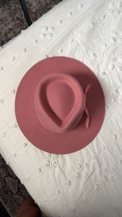 Lack of color pink fedora hat size small