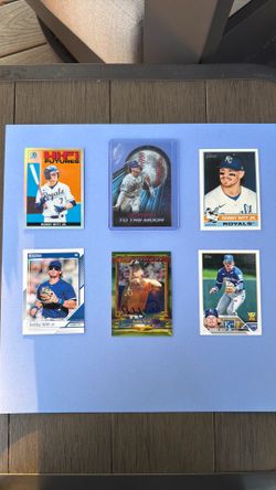 5 MLB Cards of Bobby Witt Jr. (Also includes Bobby Witt Senior Signed Card)