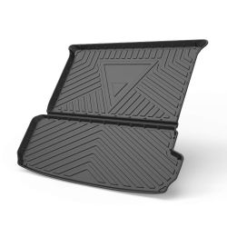 Cqlights Q7 Cargo Liner For Audi Q7 2017 2018 2019 2020 2021 Trunk Liner Tray Heavy Duty Rubber Rear Cargo Area Mat Waterproof Protector Floor Mat Bla