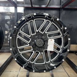 20X10 Wheels Black Milled 6 Lugs