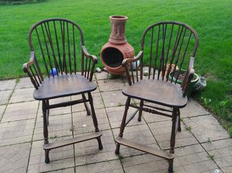 Antique Pool Hall High Chairs 1920? ?Heywood Wakefield