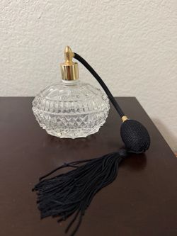 Crystal Glass Perfume Bottle with Bulb Atomizer